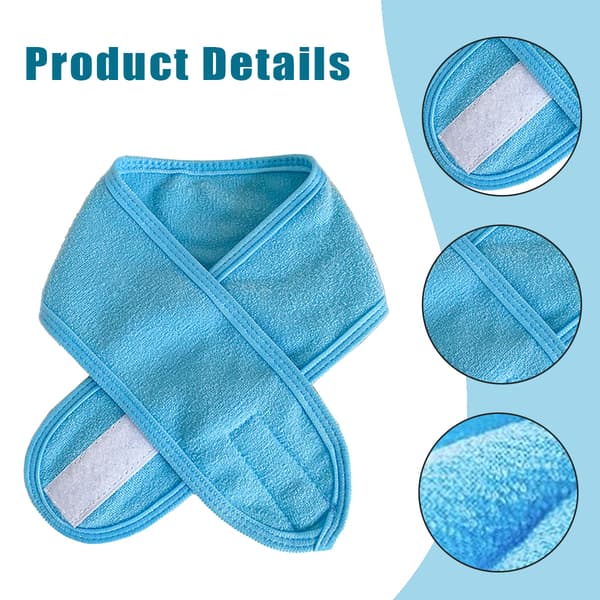 Spa Hårbøjle til Kvinder, Justerbart Design Stretch Terry Cloth Hårbøjle til Makeup og Ansigtsvask, Åndbar og Elastisk Hårtilbehør til Yoga