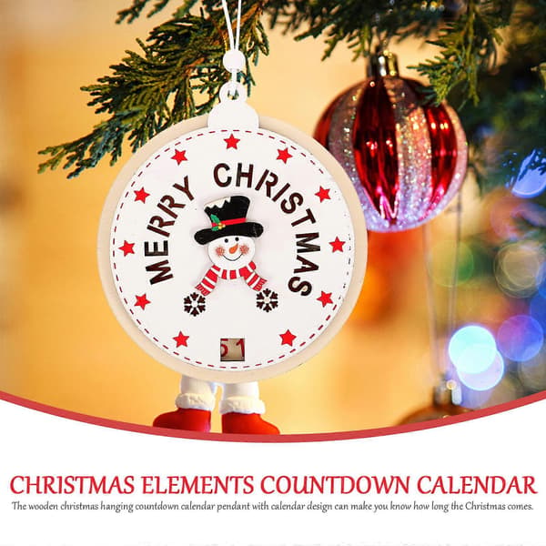 Adventskalender i tre, nedtellingskalender til dekorasjon, 4 stk.