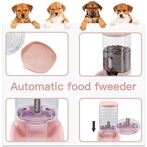 Automatisk kæledyrsfoderdispenser Vanddispenser Sæt til kat Små hunde