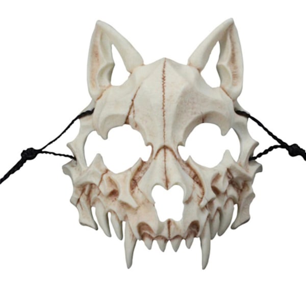 Halloween Japanilainen lohikäärmejumala ihmissusi naamio Cosplay eläin luuranko naamio Unisex hartsi juhla lava show naamio