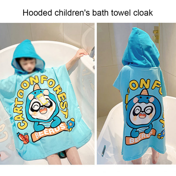 Hat børnebadehåndklæde kappe baby hætte badekåbe tegneserie