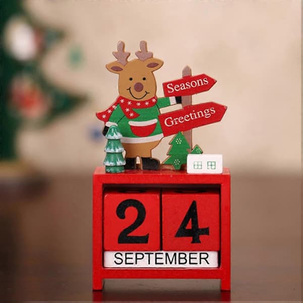 Julpynt i trä, nedräkningskalender, 3 st