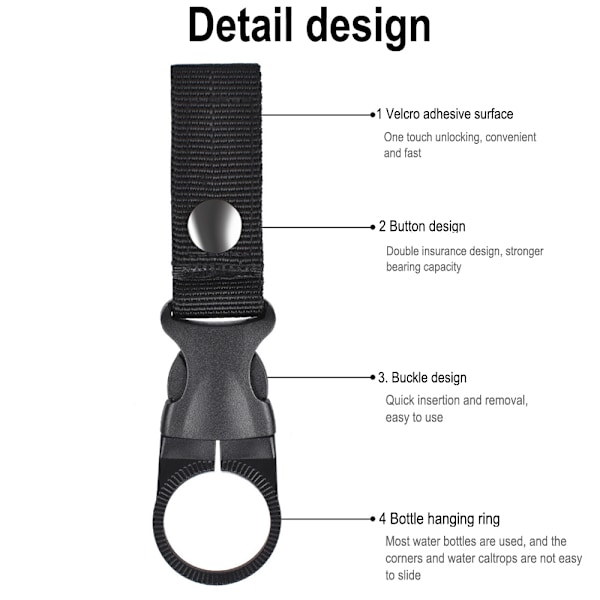 Nylonbältesflaskhållare Clips Vattenflaskespännen Hållare