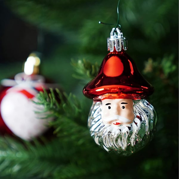 Julgransprydnader Set, Originaldesign Glänsande och Matta Ytor, Okrossbara Plastkulor för Familjehemsdekoration (3 st)