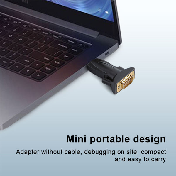 USB-RS232-sovitin sirulla, USB-DB9-sarjamuuntimen
