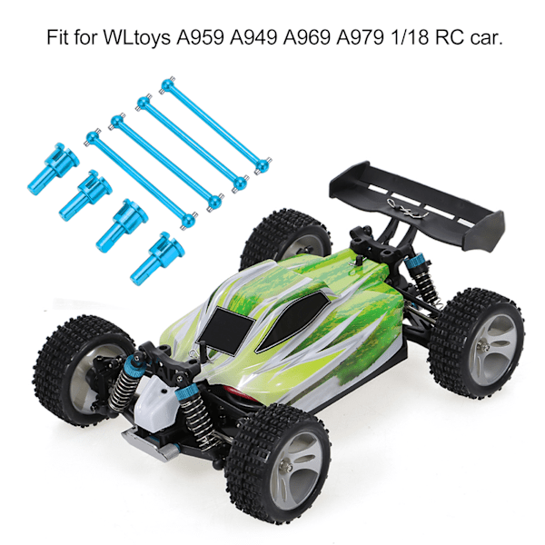 4 kpl Metalliset koiranluun differentiaalinivelkupit WLtoys A959 A949 A969 A979 1/18 RC-auton osiin Sininen