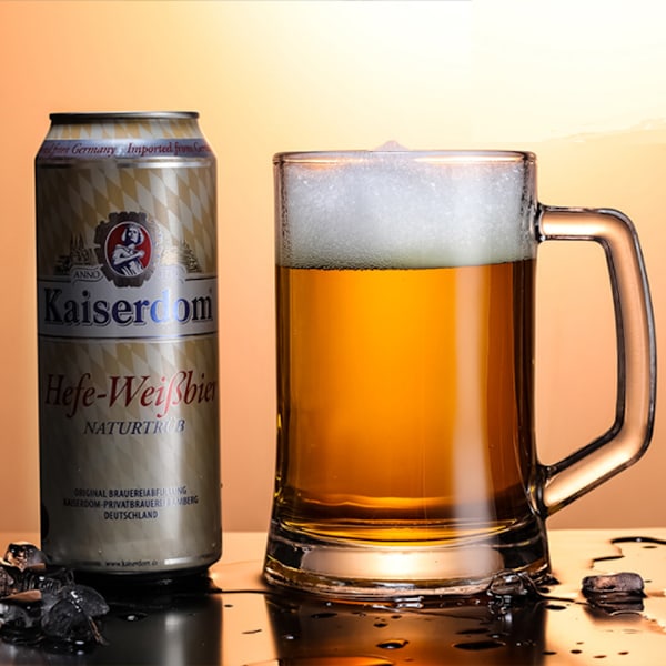 Utsökta ölglas i glas, robust högkvalitativt glas med handtag, 650 ml tunga ölglas, klassisk och elegant design för restauranger och hem, Does