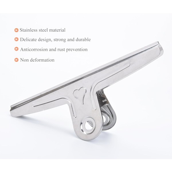 Ekstra Store Bulldog Clips, Coideal 2 Pak 30cm Rustfrit Stål Jumbo Gigant Binder Clips Papir Klemmer Holder til Tegnebræt, Kunst, Lærere, Hjem