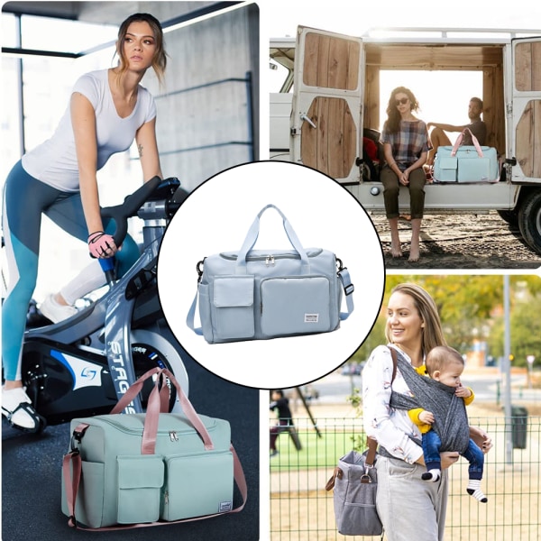 Gymbag, slitesterk bag, weekendbag for kvinner, sports gym