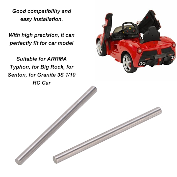 2 st RC Stål Upphängningsarm Ledtappssats för Arrma Typhon 1/10 RC Bil Uppgraderingsdelar