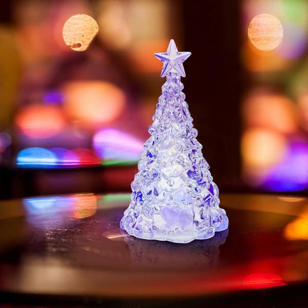Juletrelampe lysende glittertrær 20 stk nattlampe til hjemmebruk