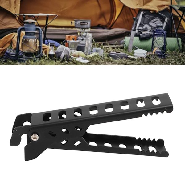 Skål Gryde Gripper Pan Gripper Varm Fad Pladeholder Grydeholder Løfter Klemme Klemme Sort