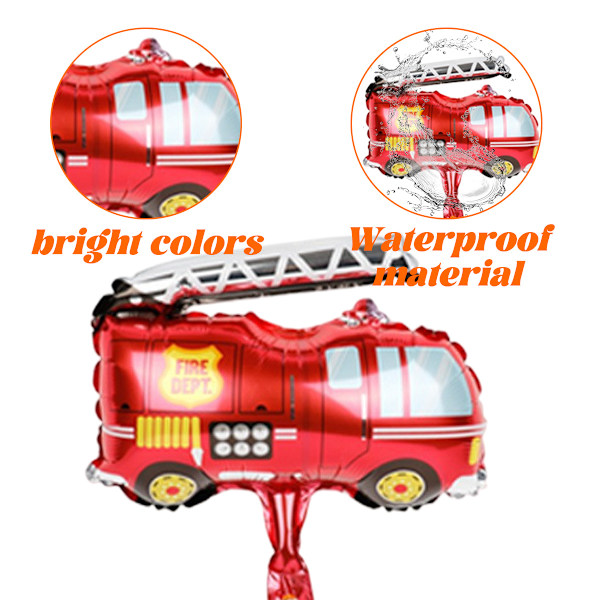 Transport aluminiumsfolie ballon brandbil ingeniørbil fly dreng fødselsdagsfest dekoration bil ballon