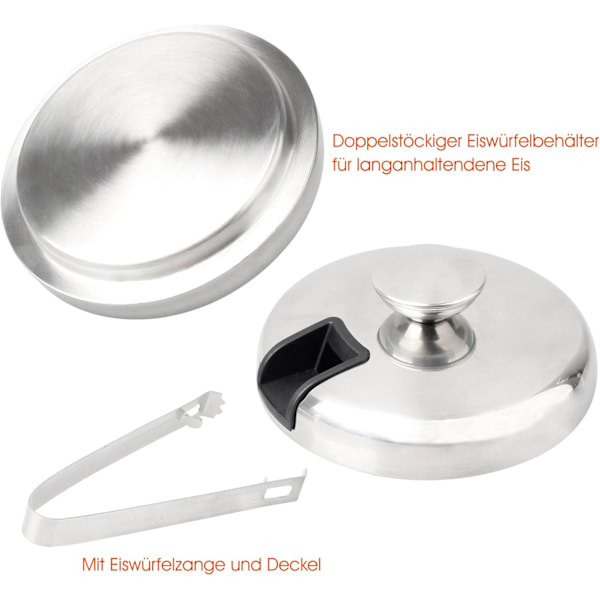 Isspand med låg tang Dobbeltlags design isbeholder