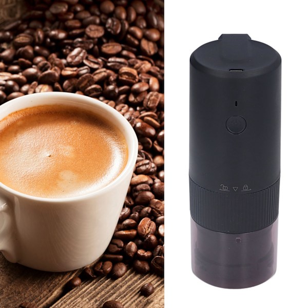 Elektrisk kaffekvern Hjem Reise Bærbar USB Oppladbar Trådløs Mini Elektrisk Automatisk Kjegle Kaffekvern Svart