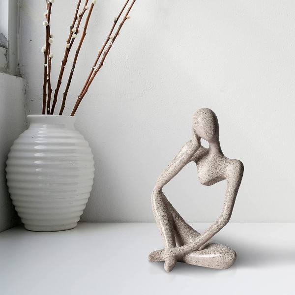 Håndlavet abstrakt skulptur statue Håndlavet - Tænkende mand -