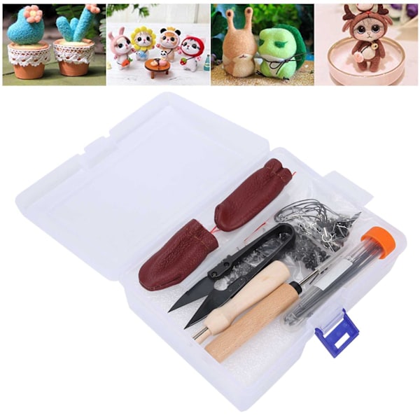 54Pcs Felting Needle Kit Wool Felt Stitch Punch Starter Tools Supplies for DIY Toys Craft