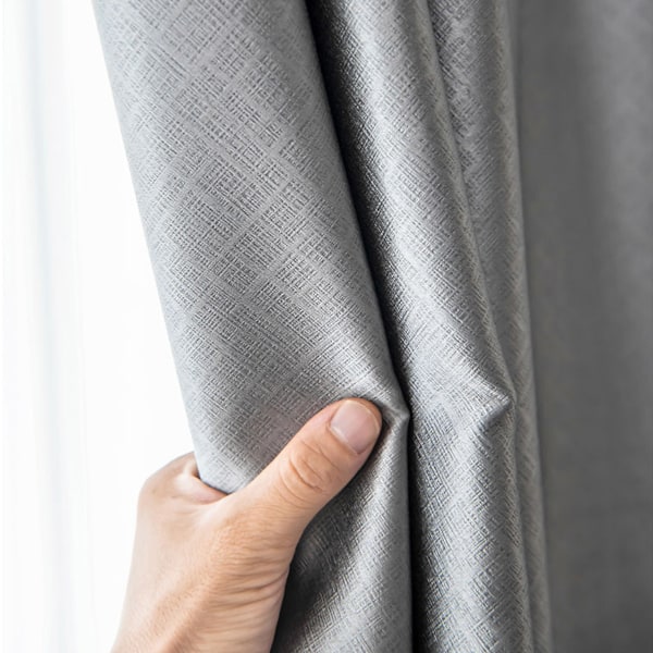 2 stk. mørklægningsgardiner med velcro-lukning, til soveværelser, køkkener