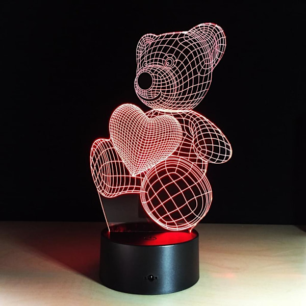 3D Illusion Lamps LED Touch Switch Nattlampa För Heminredning