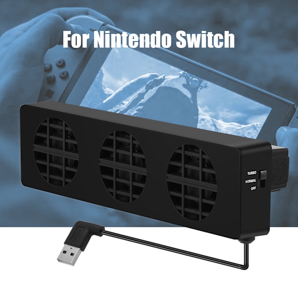 USB-kylfläktbasstativ kylare hållare för Nintendo Switch NS-konsol