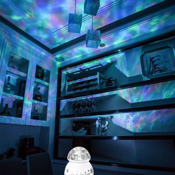 LED Watermark Ocean Projection Light USB pyörivä KTV valo