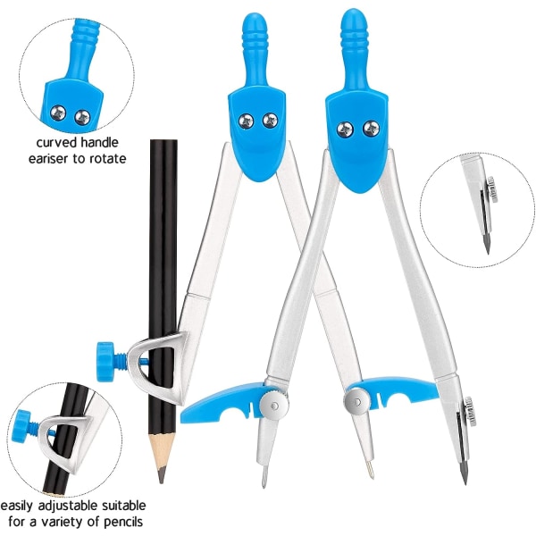 10 delar Geometry Math Supplies Kit, inklusive