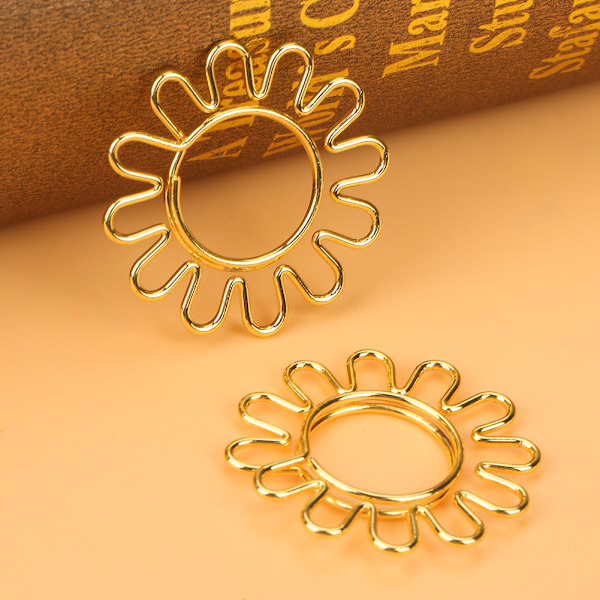 10pcs Sunflower Shape Paper Clips Bookmark Marking Document Organizing Clip Stationery Supplies