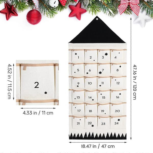 Julkalender hängande förvaringsväska för organisering 2 st