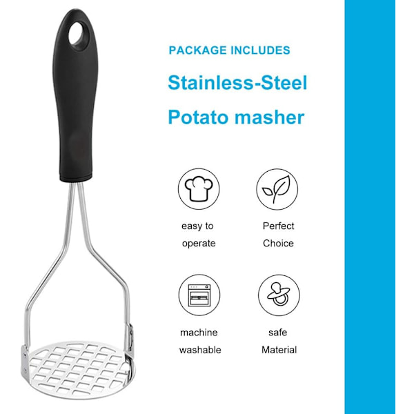 Integrerad Potatisstöt För Ditt Kök, Mångsidigt Köksredskap Med Rostfritt Stål Av Kommersiell Kvalitet, Lätt Att Rengöra Och Utrymmesbesparande Design (10 Tum×3,2)