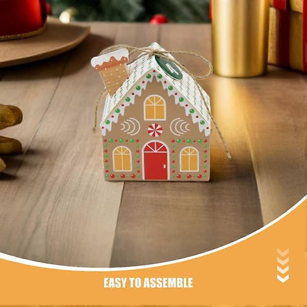 Julehusformet eske til oppbevaring, 24 stk. adventskalendergaver