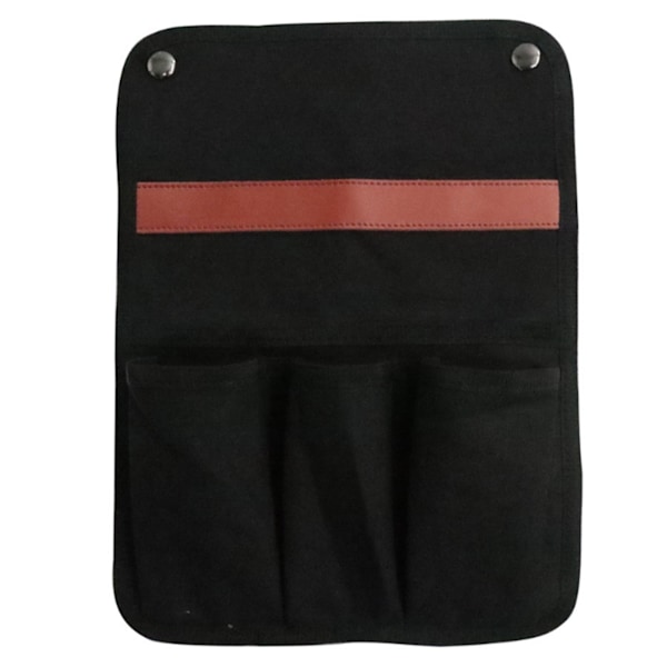 Stol Caddy Väska Hängande Sängbord Organizer Förvaring Väska Ficka Stol Sjukhus Sängar Lägret Canvas Svart