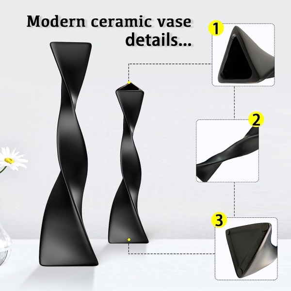 Høj gulvvase Keramikvaser Moderne boligindretning Blomster vase til
