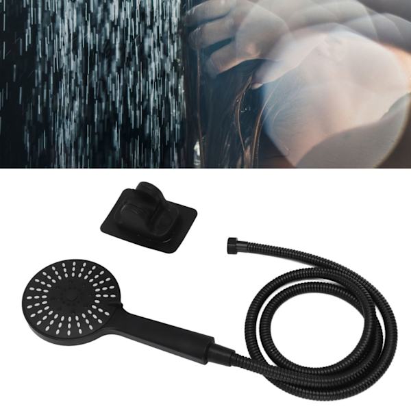 Duschhuvud Kit 5 lägen ABS Duschhuvud Högtrycksbadmunstycke med slanghållare Bas