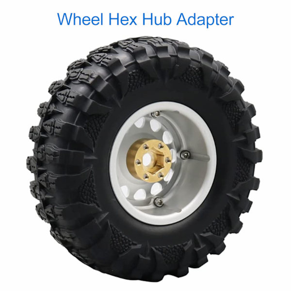4 st mässingshjulsexadapter för RC-bil Crawler breddningsadapter för 1/10 RC Crawler 1,9 2,2 tum VP-hjul fälgar 22 mm tjocklek