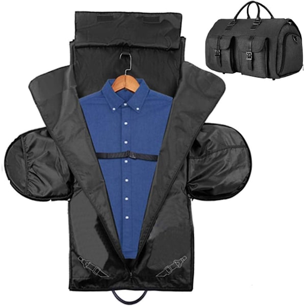 Portable business travel garment bag with shoe compartment