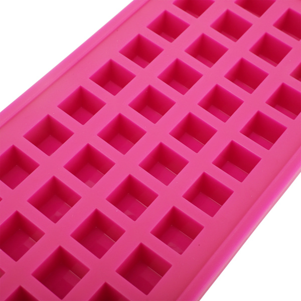 40Grids Silikone Isterningbakke Firkantet Form Isterninger Maker Form DIY Køkken TilbehørRose Rød