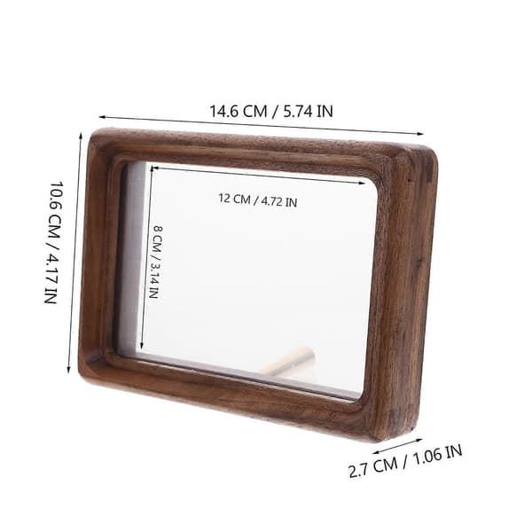 Fotoram i trä för bord, 2-pack mörkbrun