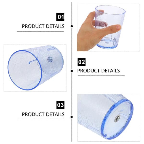 Akrylglas för dryck blå, 4-pack