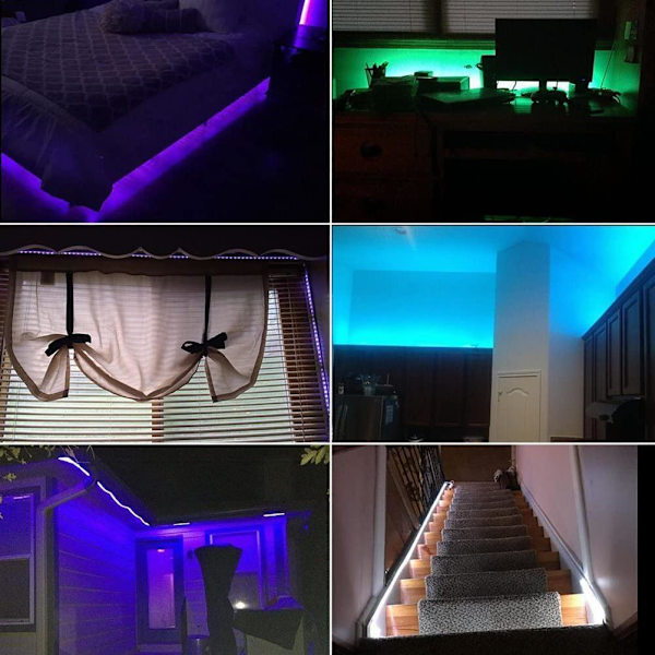 5V USB LED-remsor 16 färger och 4 lägen Vattentät flexibel färgväxlande RGB LED-ljusremsa med fjärrkontroll