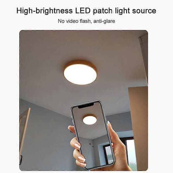 Rund LED-taklampe, trinnløs dimming, størrelse: 30 cm Black