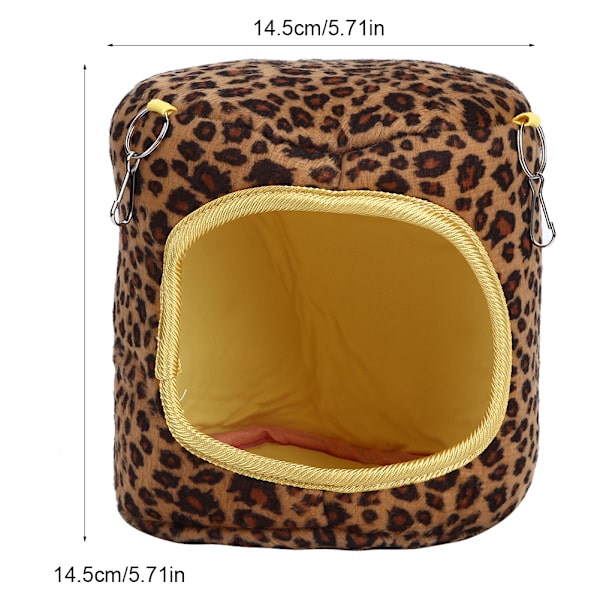 Bomull Kjæledyr Hamster Varm Hengekøye Henge Sovende Reir for Ekorn Pinnsvin Marsvin Chinchilla Kaniner Gul Leopard