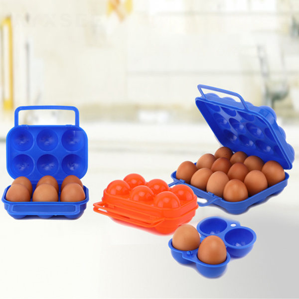 Ulkoilumuovista valmistettu kannettava retkeilyyn tarkoitettu 6 munan kantolaukku