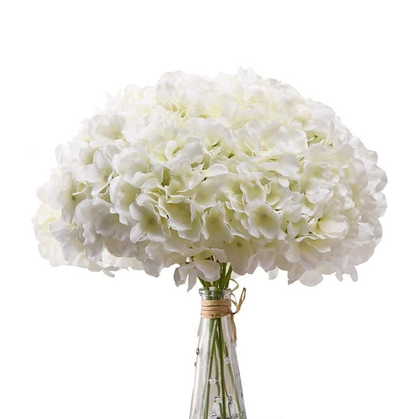 Konstgjorda blommor hortensia blomma, med stjälkar, för blomsterarrangemang bröllop