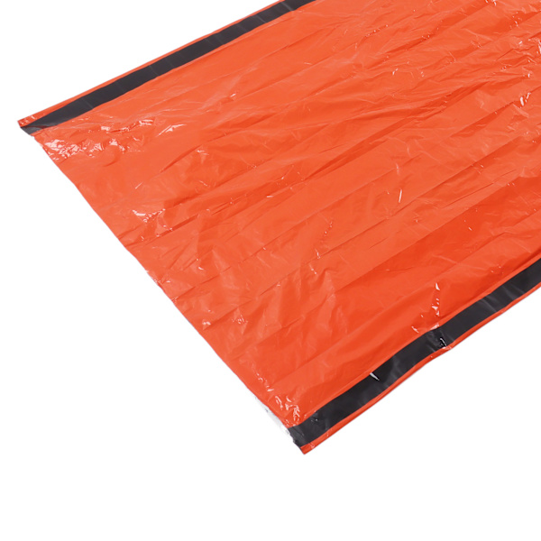 Overlevelsestermotæppe Vandtæt Foldbart Nødhjælpsvarmetæppe til Udendørs Camping Vandring Orange 200x100cm