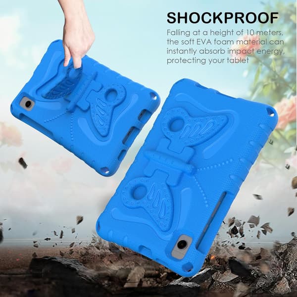 Fjärilsformat stativ surfplattefodral, lämpligt för iPad mini 7 anti-dropp axelremsfodral red