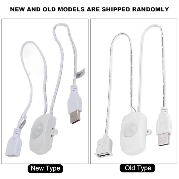 2A DC 5-24V PIR Infraröd Rörelsesensor Detektor Automatisk Strömbrytare LED-remsa USB-gränssnitt Vit