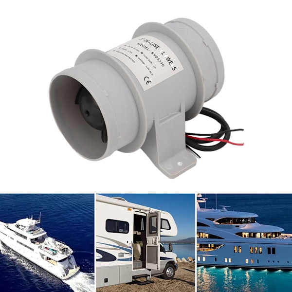 3 tommers 12V stille inline vifte inline marine lensepumpe luft vifte for yachter båter luftsirkulasjon