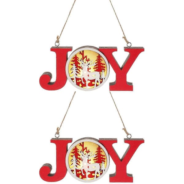 Julhängsmycke i trä för juldekoration, 2-pack
