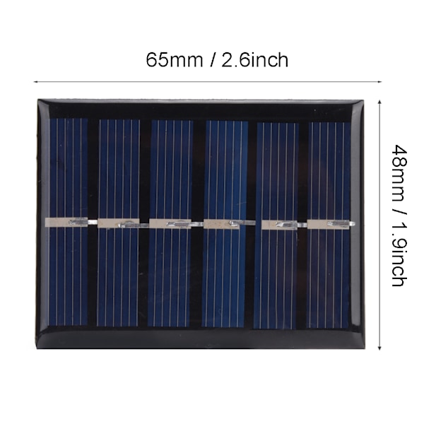 4Pcs 3V 0.3W Polycrystalline Silicon DIY Safety Solar Power Charging Panel with Cable 65x48mm