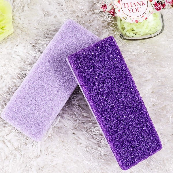 Pumice stein for føtter (2 stk), 2 i 1 callus remover og pimpstein pad